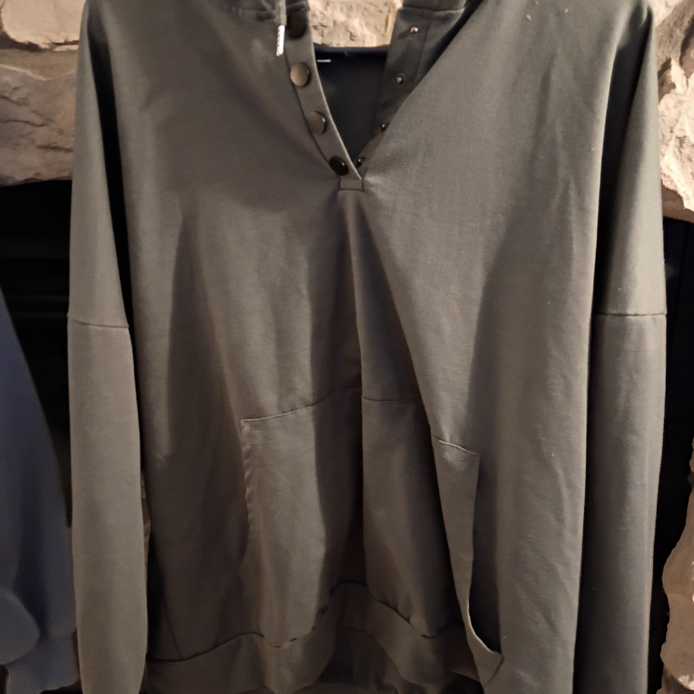 Gray Long Sleeve Hoodie